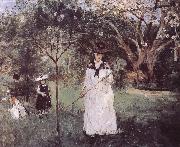 Berthe Morisot Catching the butterfly china oil painting artist